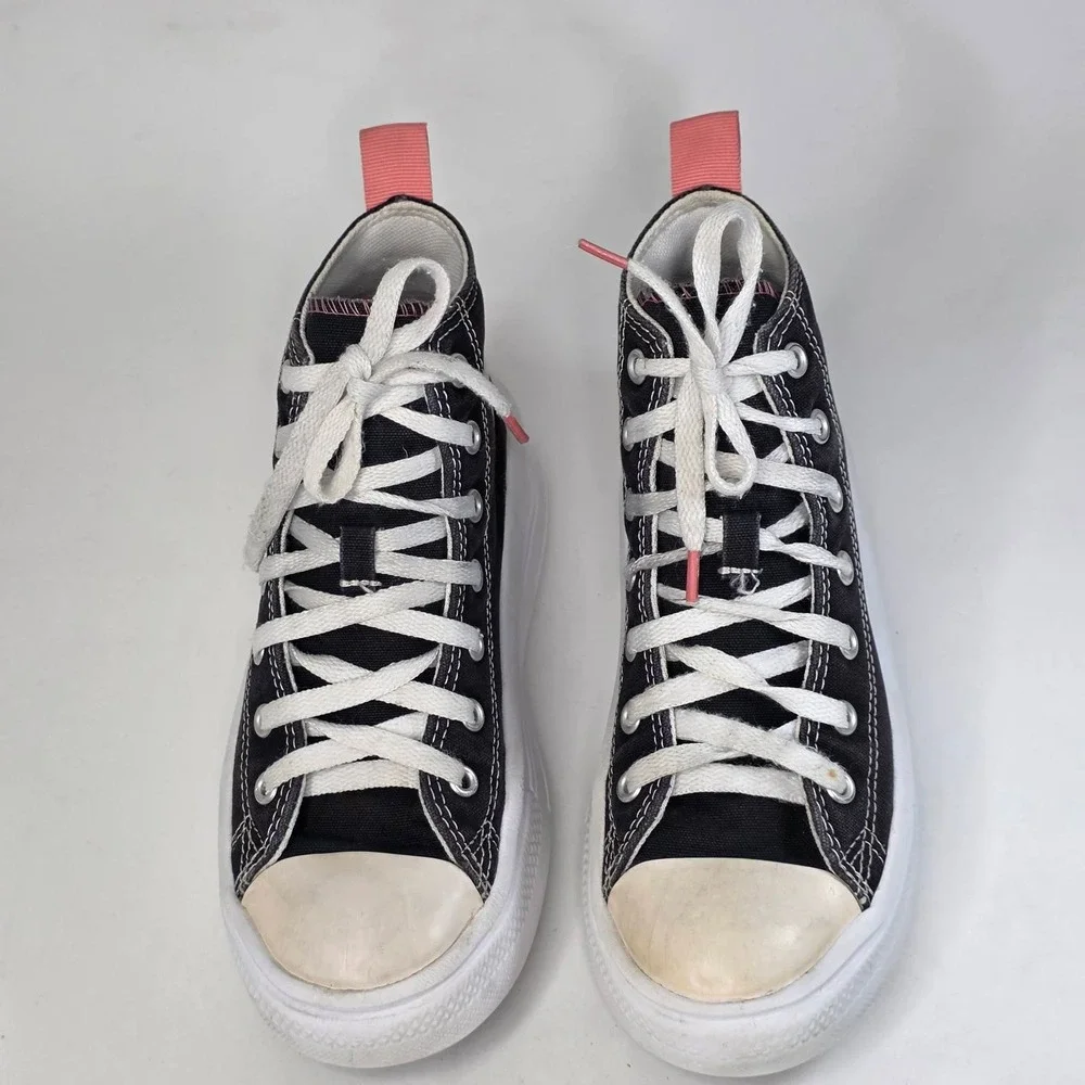 Converse Chuck Taylor All Star Move High Top Platform Black Pink 71527F Youth 3